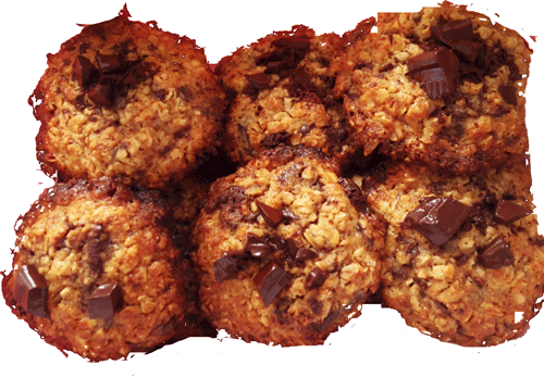 Fındık ezmeli Çikolatalı yulaflı Kurabiye